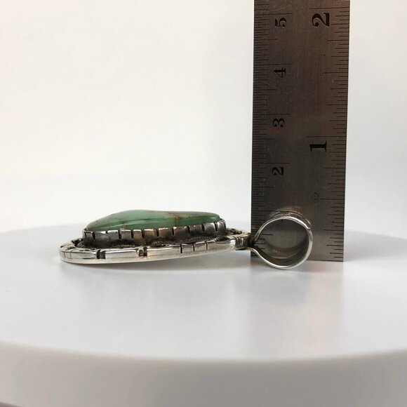 Navajo Arts and Crafts Guild Sterling Silver Royston Turquoise Pendant Vintage - Picture 11 of 11